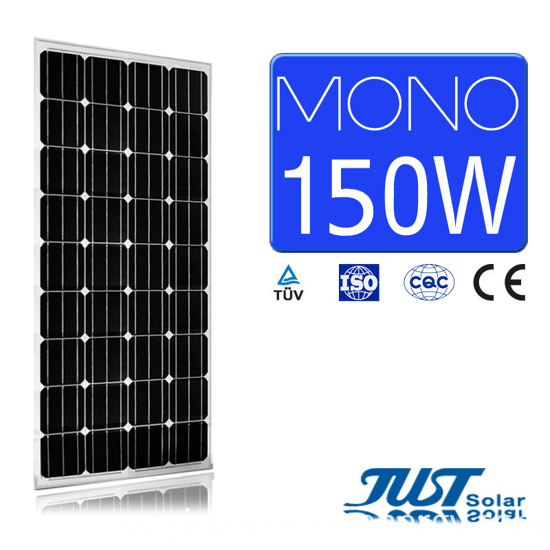 Mono paneles solares de 150 vatios con certificación de Ce, CQC y TUV para bombas solares